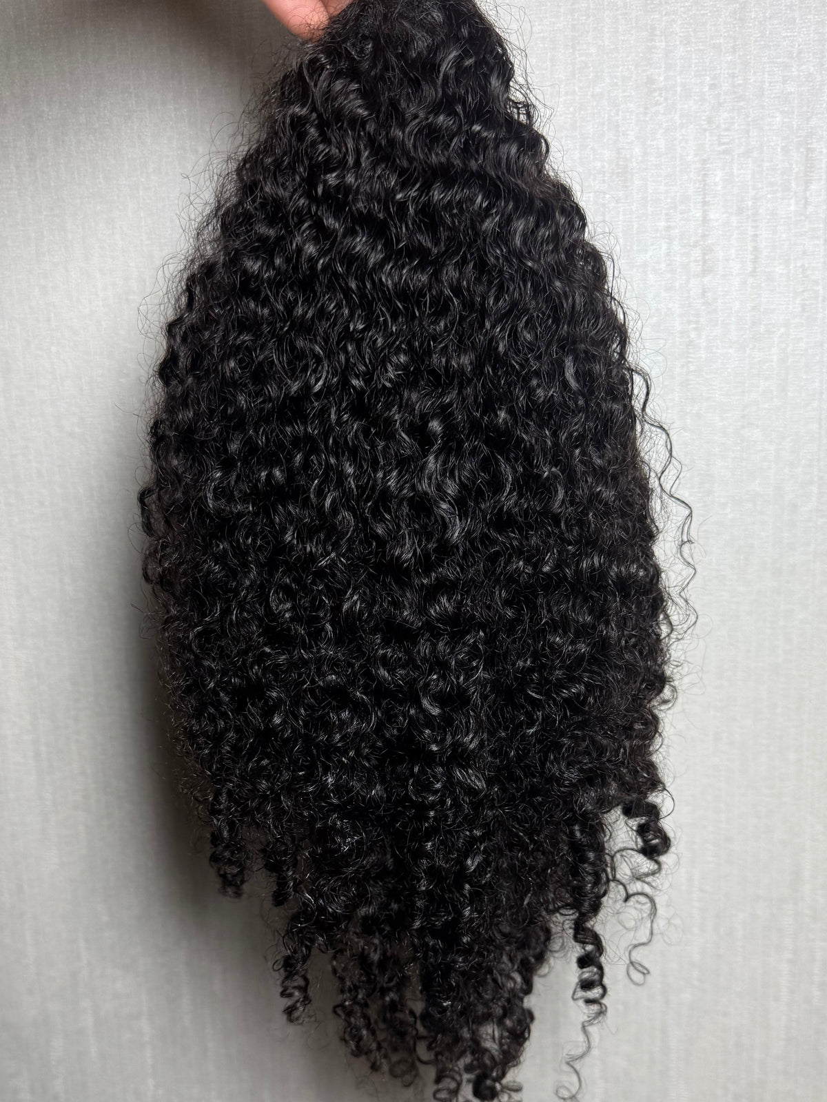 Pocket ponytail pixie curls