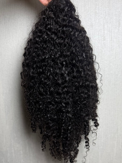 Pocket ponytail pixie curls