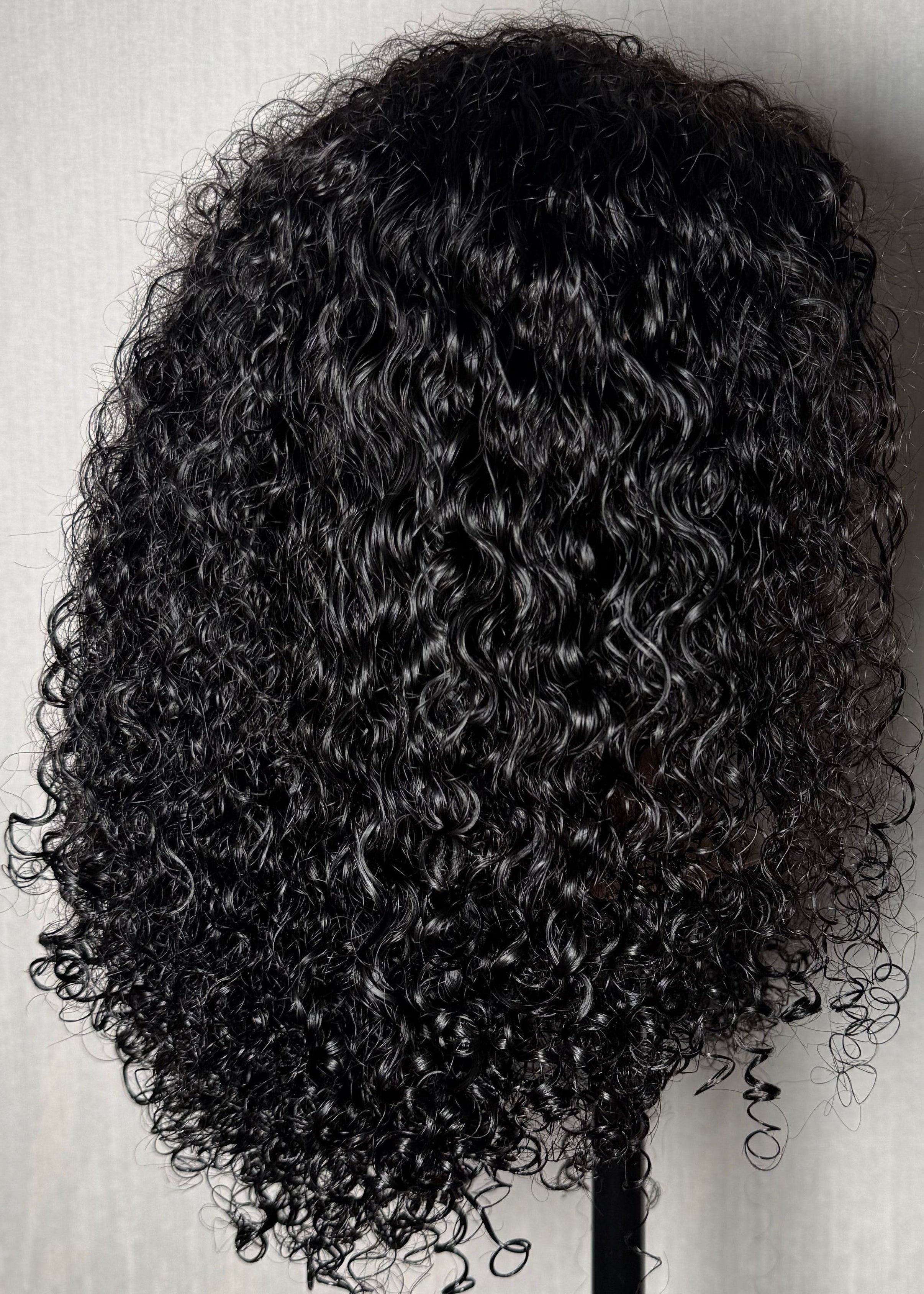 Pixie curly flip-over wig
